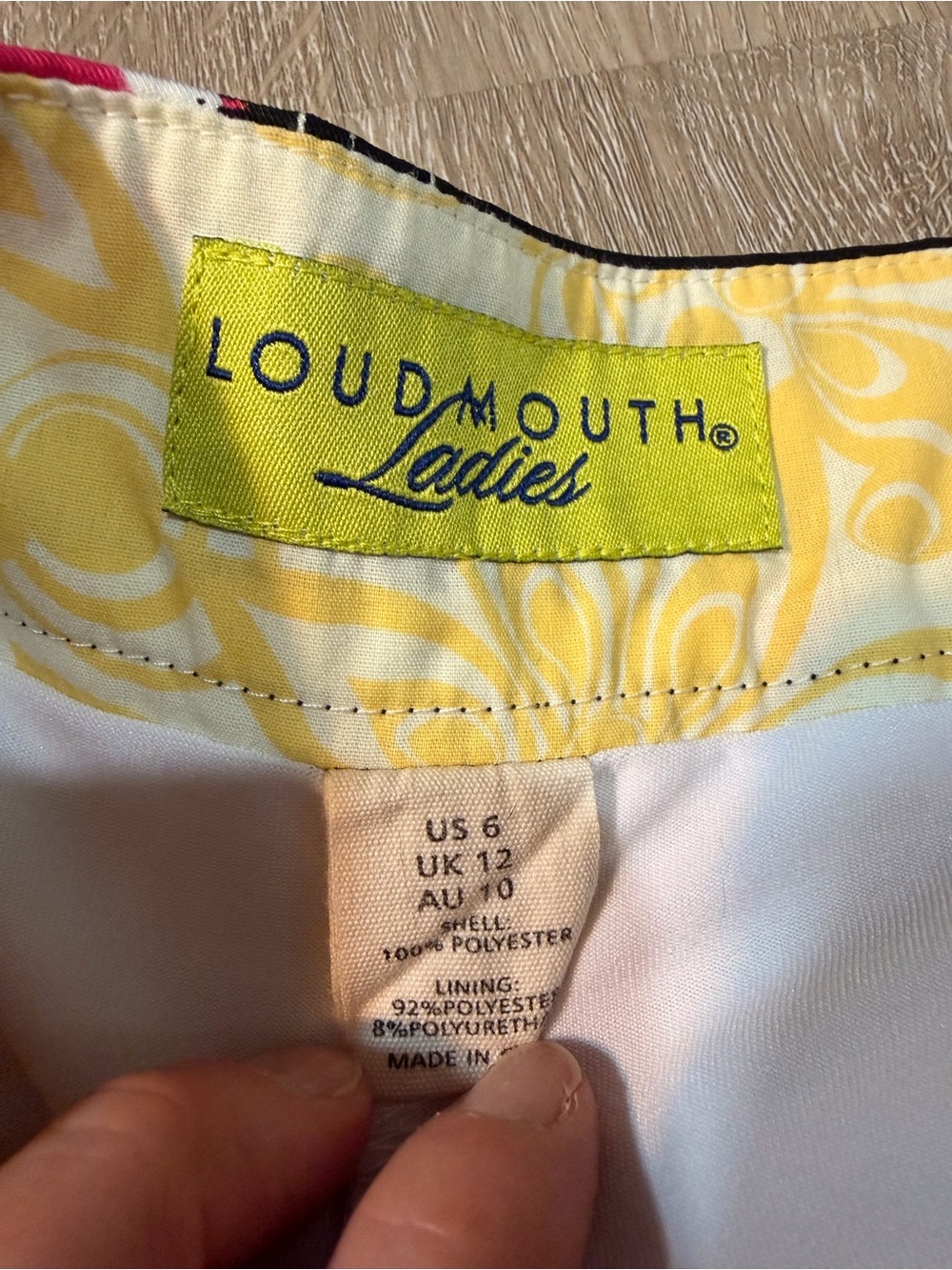 Loudmouth Ladies Abstract Print Golf Skort Size 6 Colorful Pockets - Picture 2 of 5